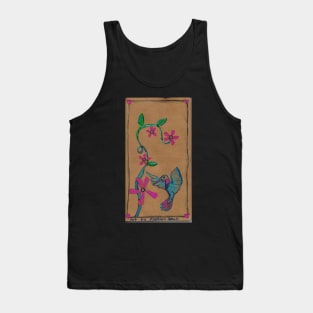 Bird in the Hand Veterinary exotic birds hands woman girl female feminine grey songbird nature lover loves avian Hummingbird Brown Blue Green Tank Top